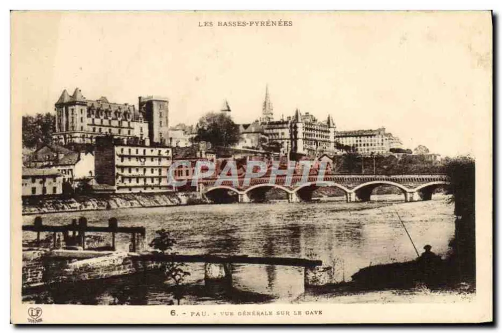 Pau — Vista geral sobre o Gave — Éd. Pyrénées-Océan, n°6 - Frente
