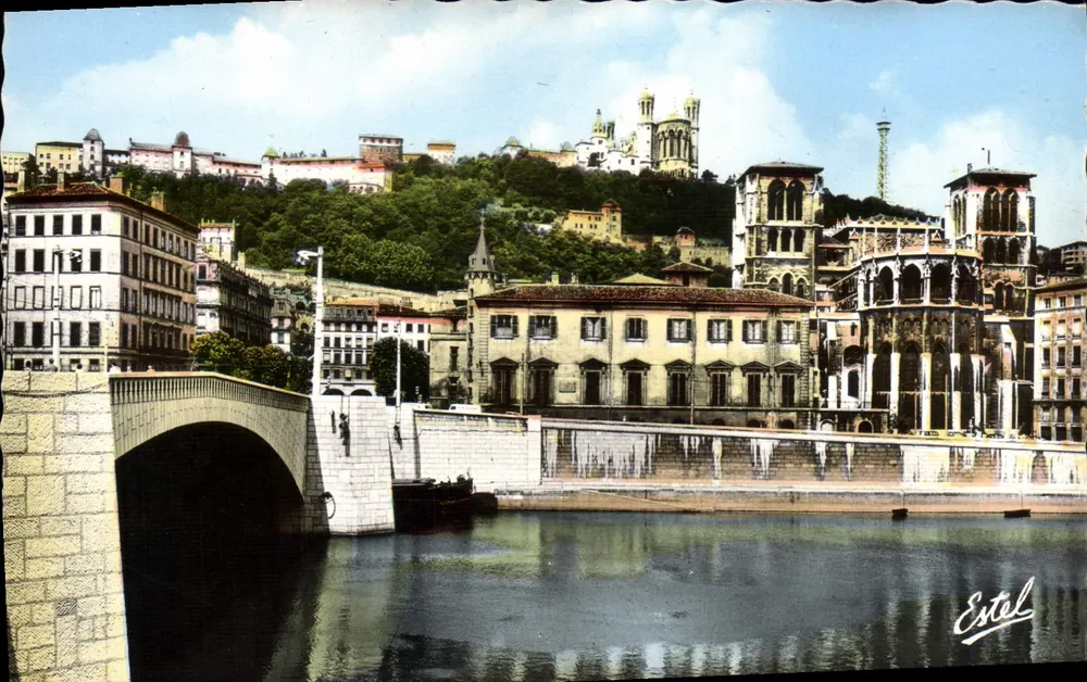 Lyon — Pont St-Jean, Kathedrale und Basilika von Fourvière — Éditions Estel - Vorderseite