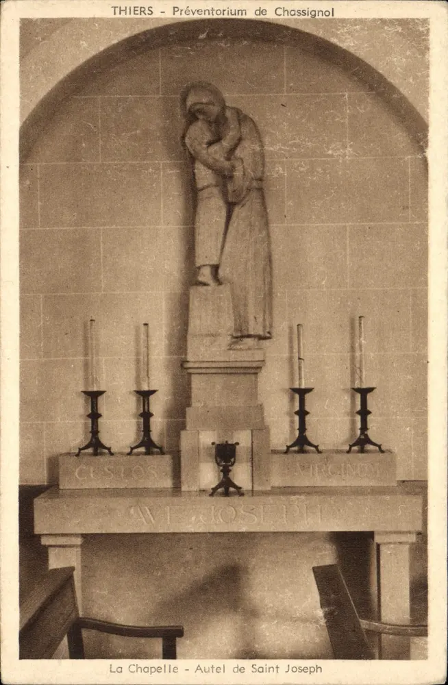 Thiers - Preventorium de Chassignol — Altar des hl. Joseph — Ausgabe La Clipgone, Vichy - Vorderseite