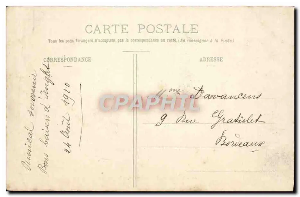 Biarritz - Mar agitado — Coleção Gorce, fot.-edit., Talence (Gironde) — n° 102 - Verso