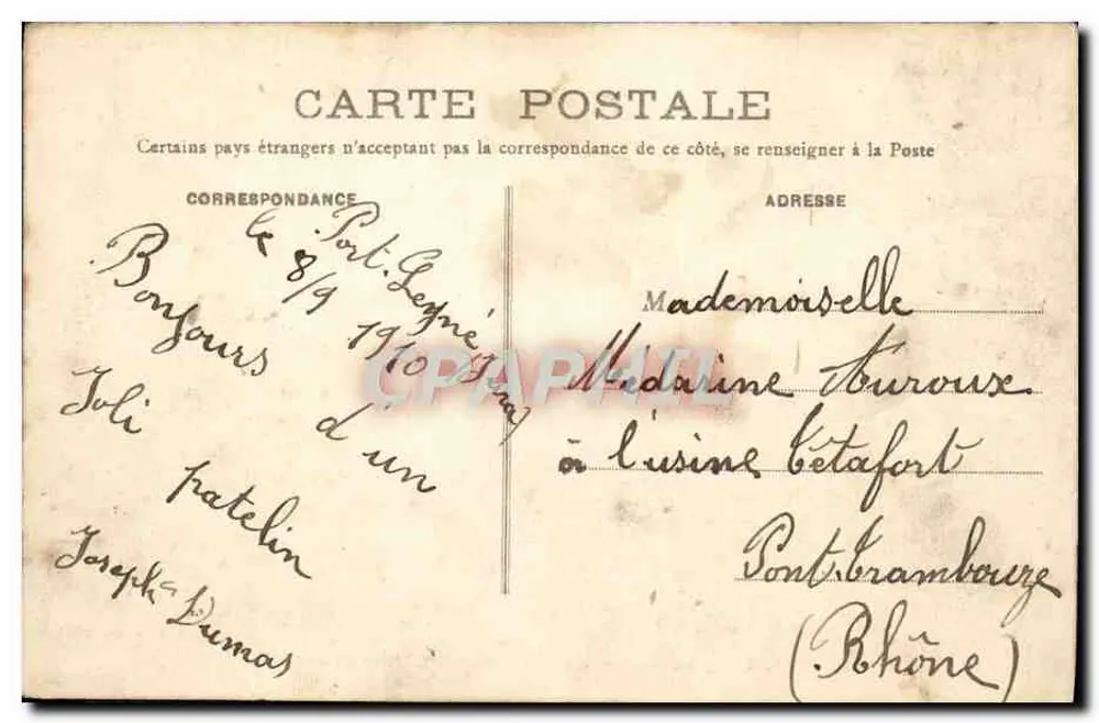 Excursão ao Ouriço — Le Saul Girard — editor Girard, n° 4783 - Verso