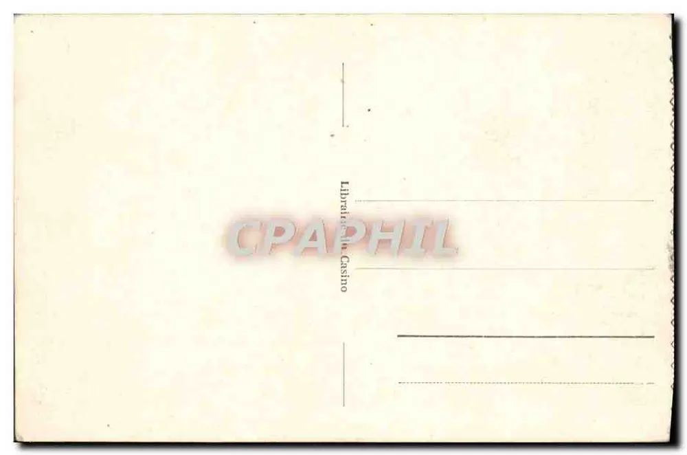 Vichy - Le Casino - Salle de Baccarat - Verso