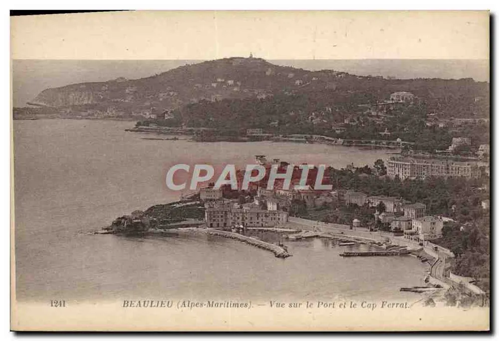 Beaulieu (Alpes-Maritimes) — Ansicht des Hafens und des Cap Ferrat — Imp. Cretié, Paris - Vorderseite