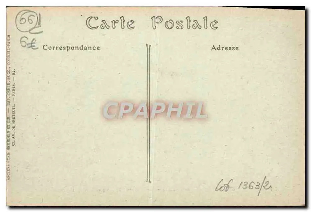 Beaulieu (Alpes-Maritimes) — Ansicht des Hafens und des Cap Ferrat — Imp. Cretié, Paris - Rückseite