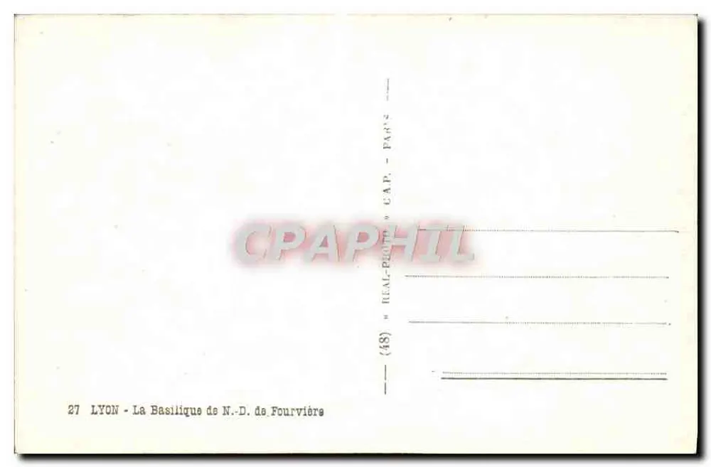 Lyon - A Basílica Nossa Senhora de Fourvière — editor CAP, n° 27 - Verso