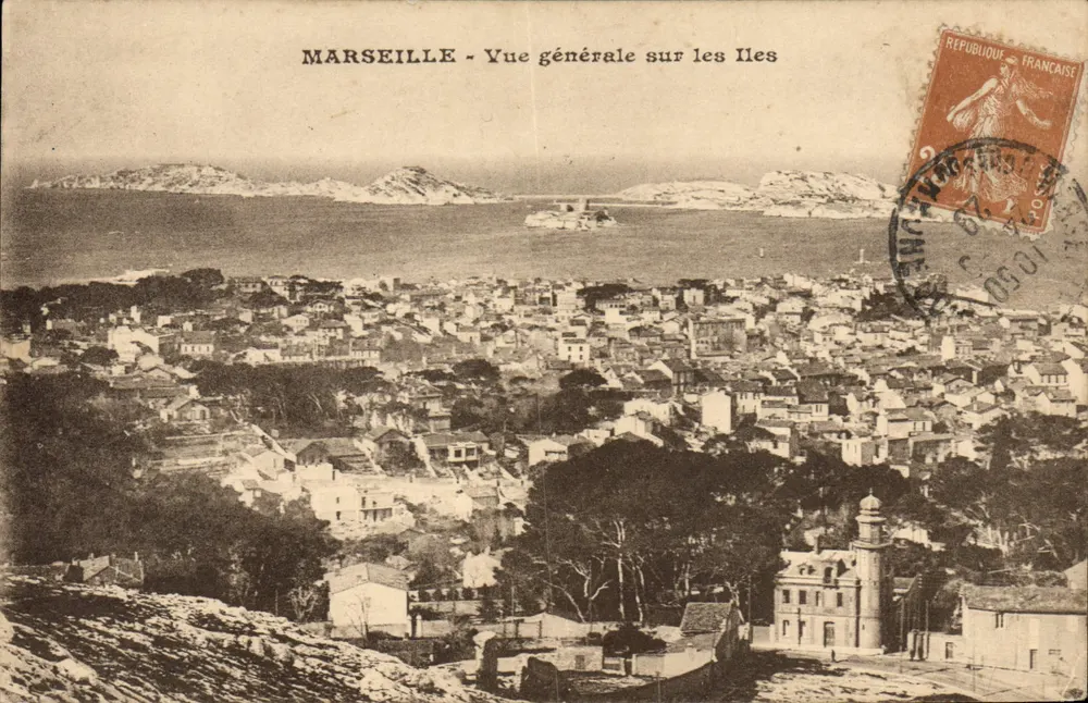 Marselha - Vista geral sobre as Ilhas — editor não visível, número de série não legível - Frente