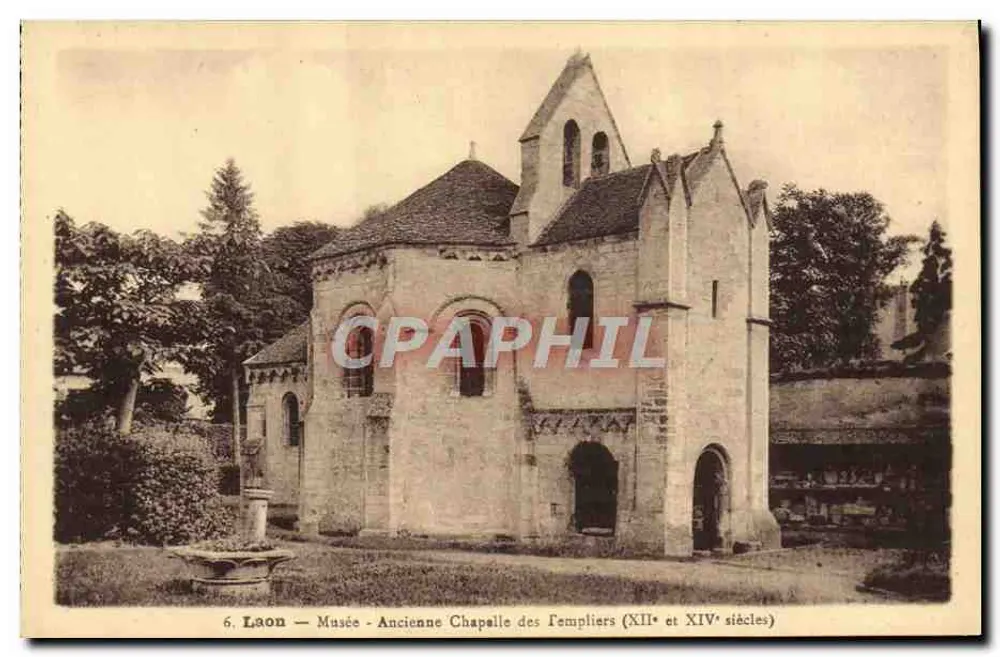 Laon — Museu - Antiga Capela dos Templários (séculos XII e XIV) - Frente