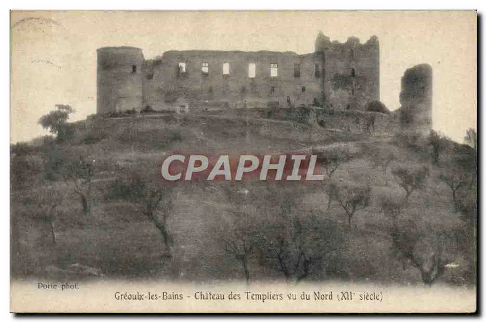 Gréoulx-les-Bains - Ansicht des Templer-Schlosses von Norden (12. Jahrhundert) — Foto von - Vorderseite