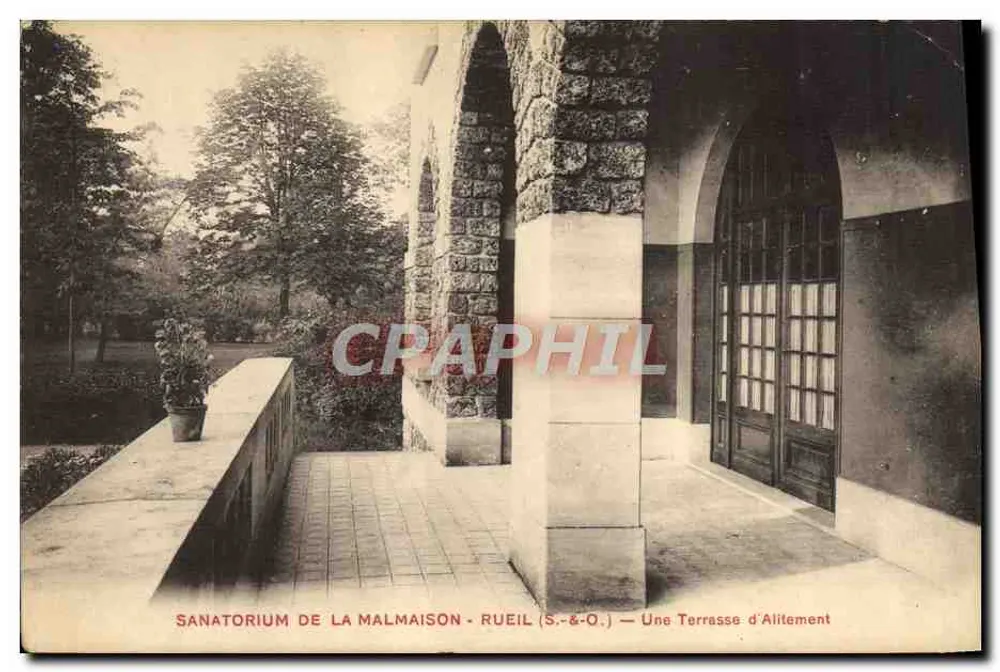 Sanatório de La Malmaison - Rueil (S.-&-O.) — Uma Terrasse de Alitement - Frente