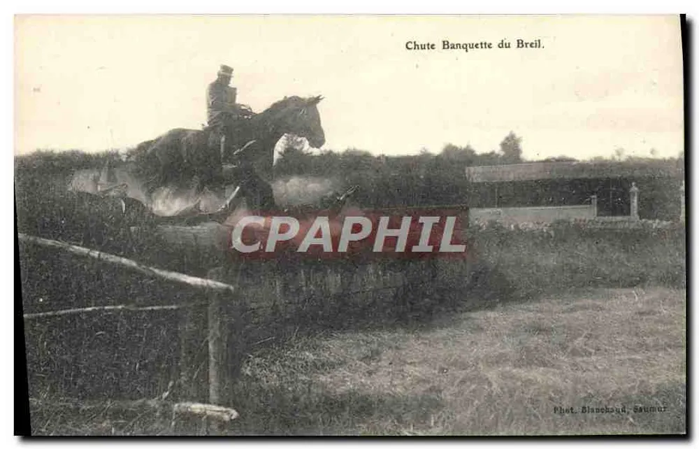 Sturz der Banquette du Breil — Reitunfall — Foto. Blanchoud, Saumur - Vorderseite