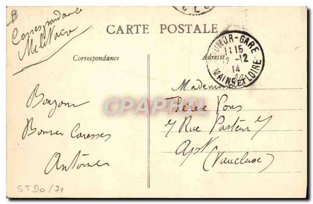 Saumur — Reiterschule — Croupade — Robin, Verlag, Saumur - Rückseite