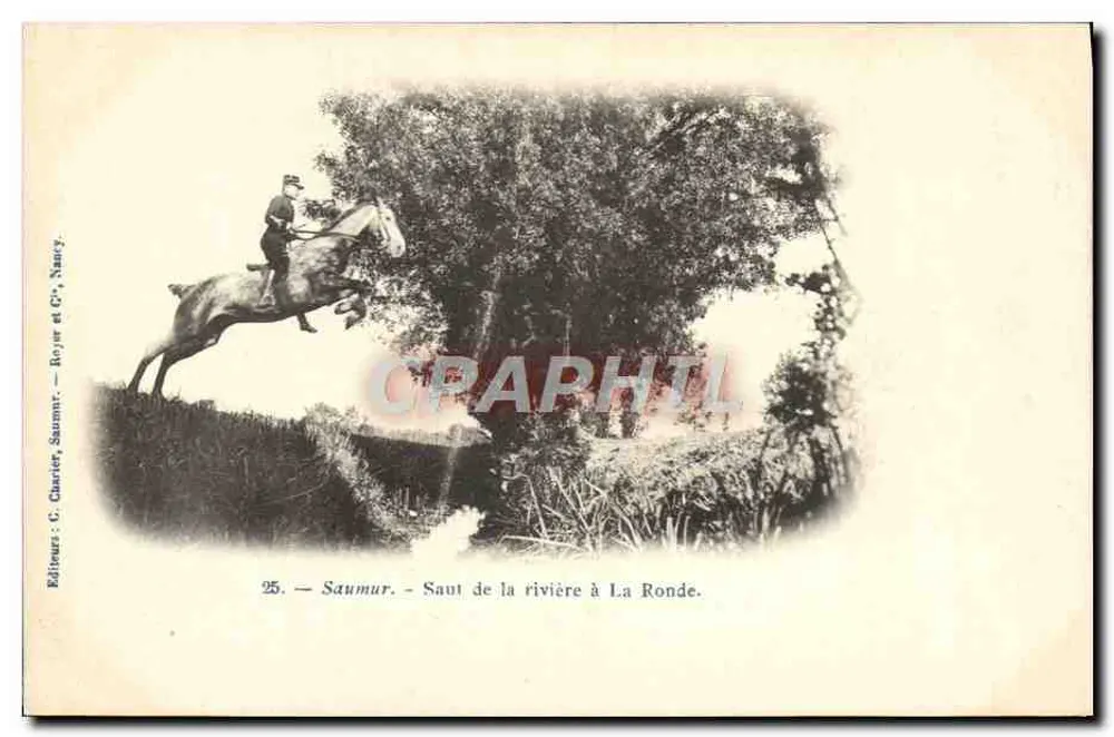 Saumur — Sprung über den Fluss bei La Ronde — Verlag C. Carlier, Saumur, Royer et Cie, Nancy - Vorderseite