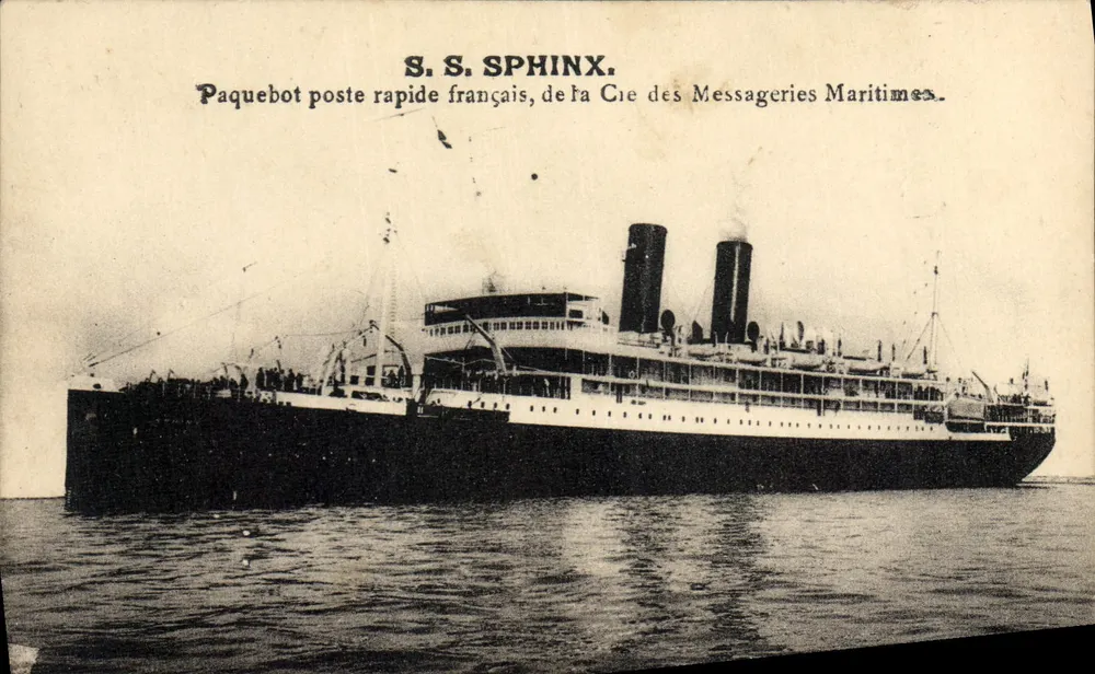 S.S. SPHINX — Französischer Postdampfer, der Compagnie des Messageries Maritimes - Vorderseite