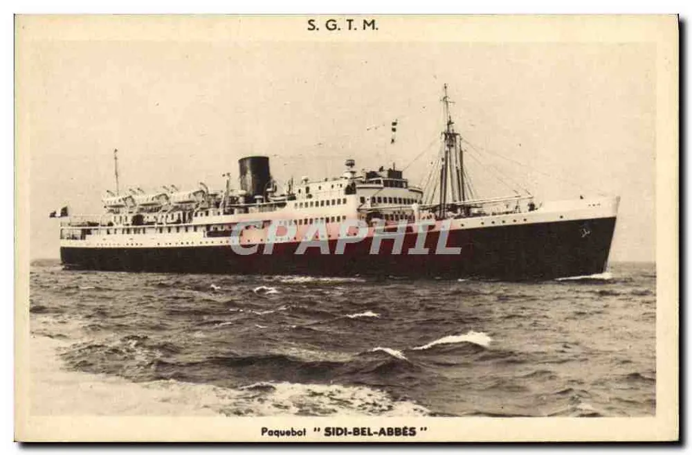 Dampfer "SIDI-BEL-ABBÉS" — S.G.T.M. — Verlag S.G.T.M. Nr. III - Vorderseite