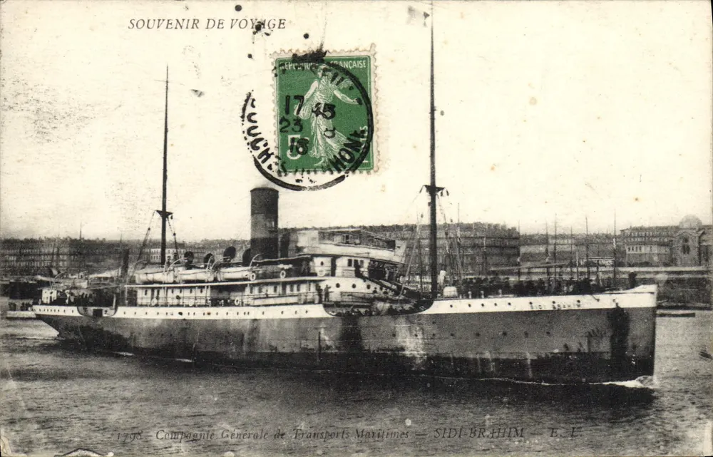 Sidi Brahim — Compagnie Générale de Transports Maritimes — Souvenir de Voyage - Vorderseite