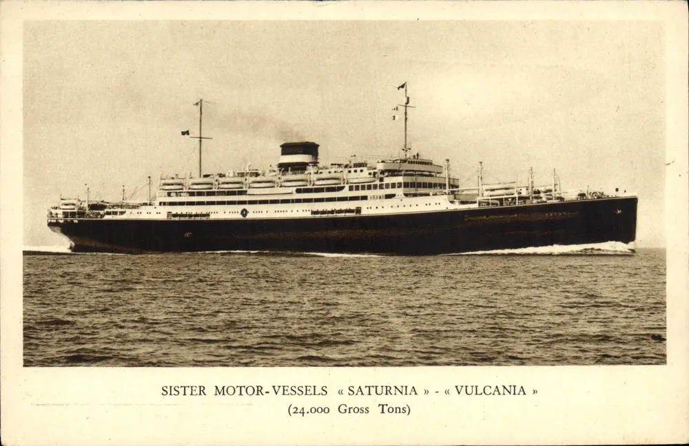 Schwesterschiffe « Saturnia » - « Vulcania » — (24.000 Bruttotonnen) — Verlag nicht sichtbar - Vorderseite