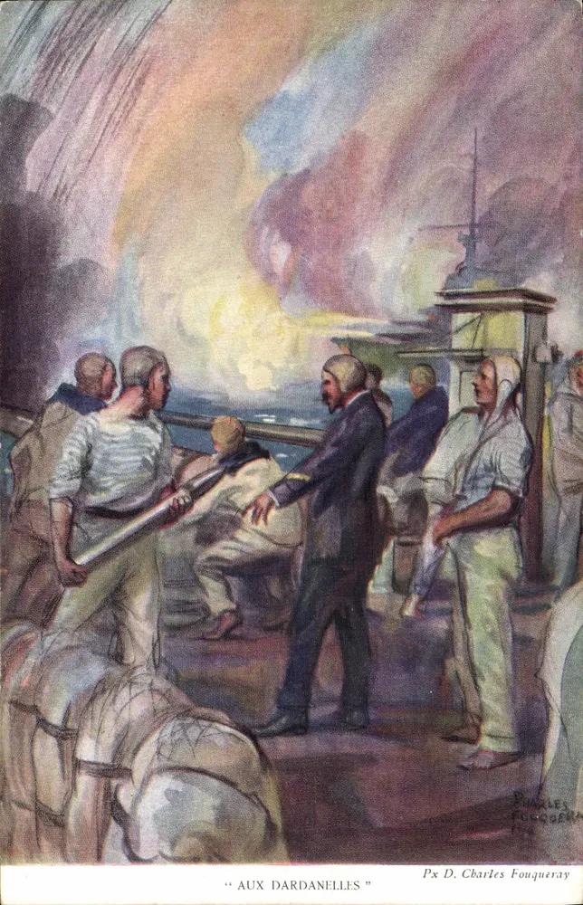 Bei den Dardanellen — Kriegsszene — Px D. Charles Fouqueray - Vorderseite