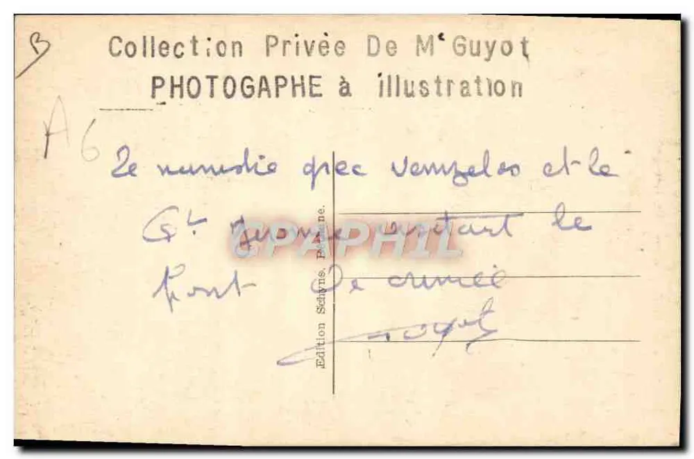 Die Nummer von Vangelos und General de Gaulle — Privatedition von M'Guyot - Rückseite
