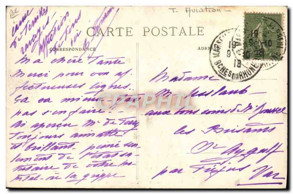 Transport eines englischen Flugzeugs — Kriegsskizze 1914 — n°124 - Rückseite