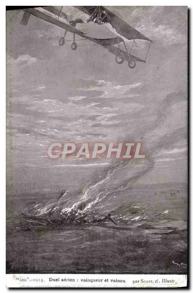 Luftduell: Sieger und Verlierer — 1914 — Illustration von Scott, cl. GEO - Vorderseite