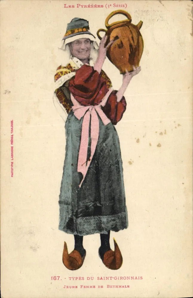 Junge Frau von Bethmale — Saint-Gironsnais — Phototype L'Asnouche, Toulouse, 3. Serie - Vorderseite