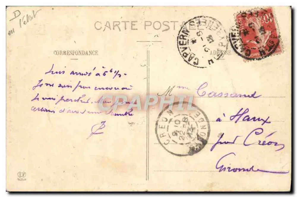 Les Pyrénées (1ère Série) — Montagnards porteurs de glace — Phototypie Lahoussine, Toulouse, n°391 - Verso