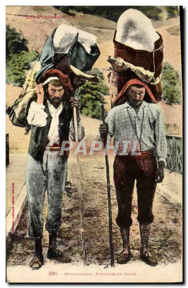 Montanheiros Transportadores de Gelo — Os Pirineus (França) — L'Annonciade, série 381 - Frente