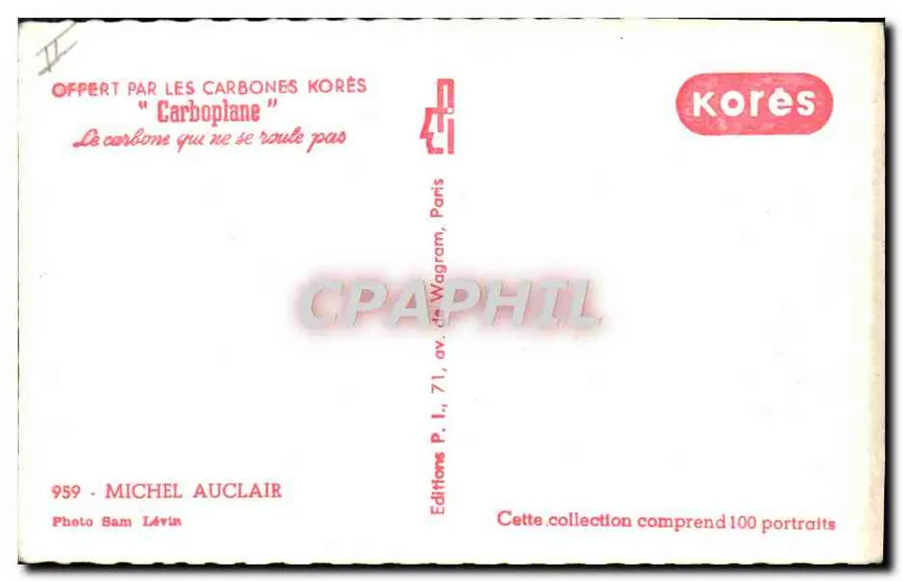 Michel Auclair — retrato — Edições P. L., Paris - Verso
