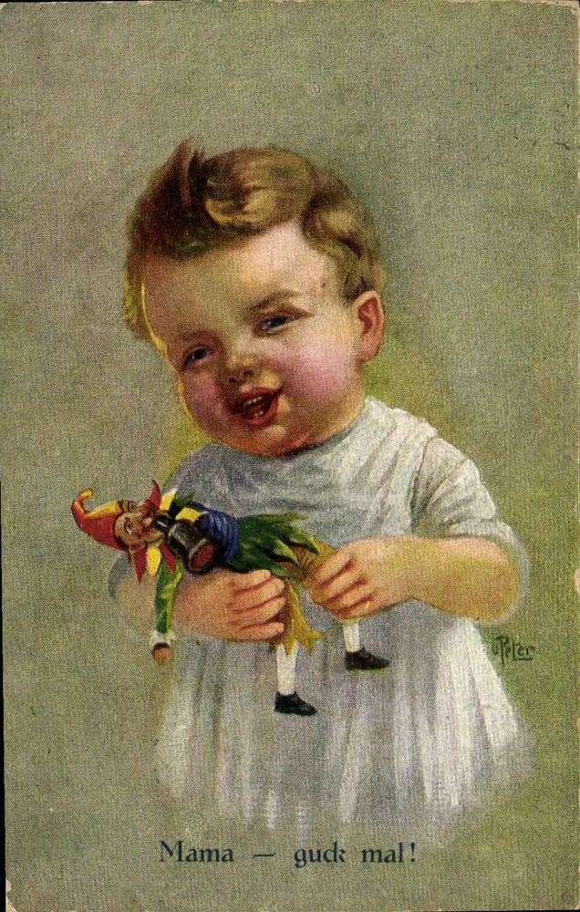 Kind mit einem kleinen Kobold — Illustration — J. S. & Co. M. Nr. 6272 (Sér. 6271-74) - Vorderseite