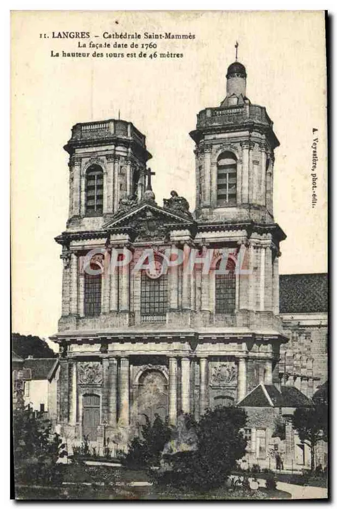 Langres — Catedral de São Mammès — A. Veyssard, fot. e litogr. - Frente