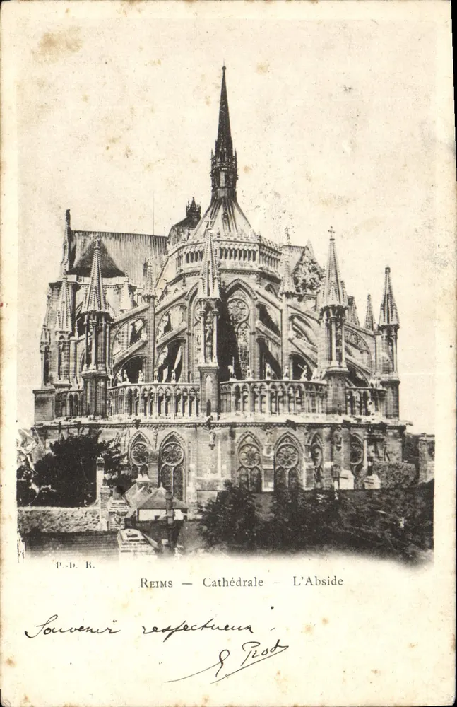 Reims — Catedral — A Abside — P.D.R. - Frente