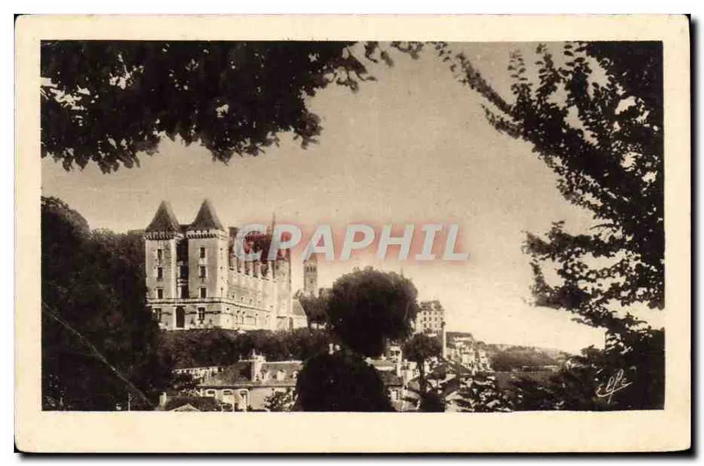 Schloss Henri IV — Ansicht des Parks — Ausgabe Pyrénées-Océan, Pau - Vorderseite