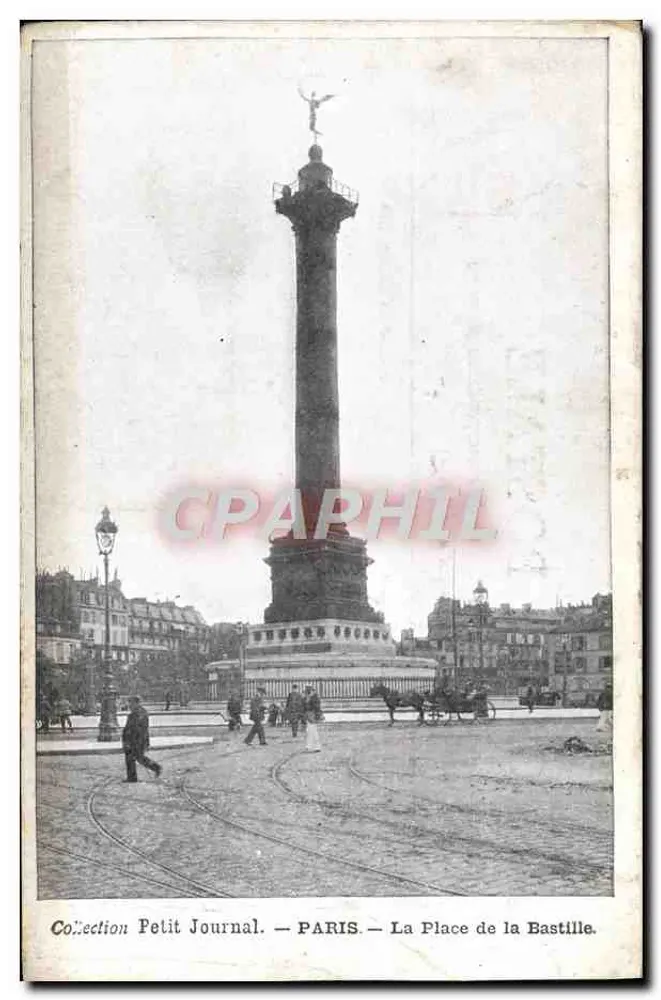 Paris — A Praça da Bastilha — Coleção Petit Journal - Frente