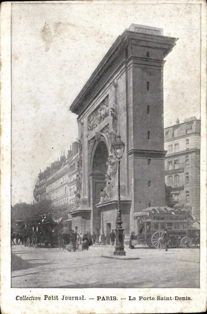 Paris — A Porta Saint-Denis — Coleção Petit Journal - Frente