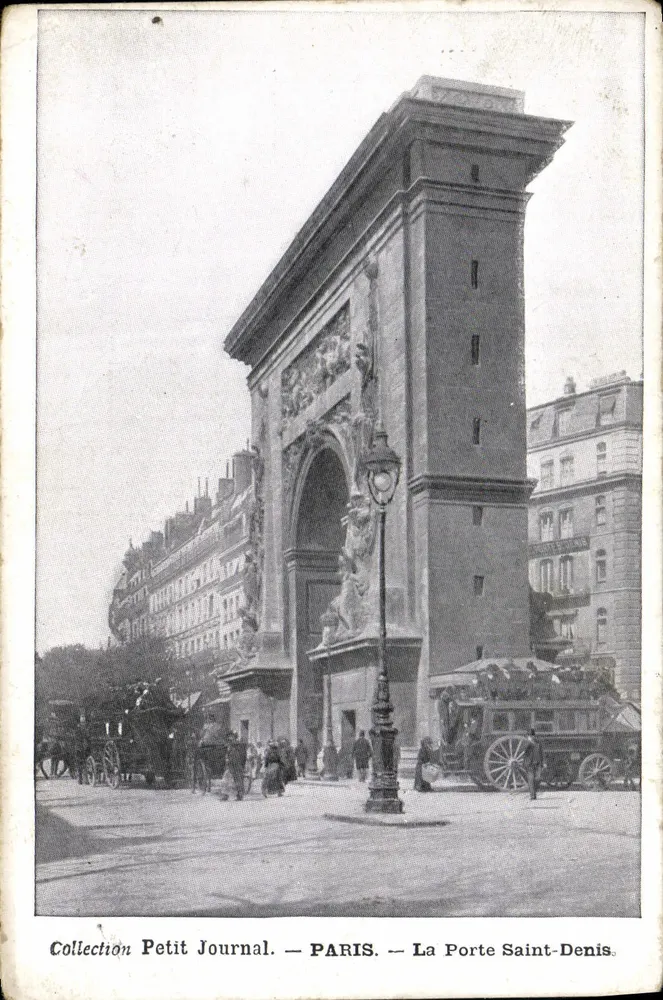 Paris — A Porta Saint-Denis — Coleção Petit Journal - Frente