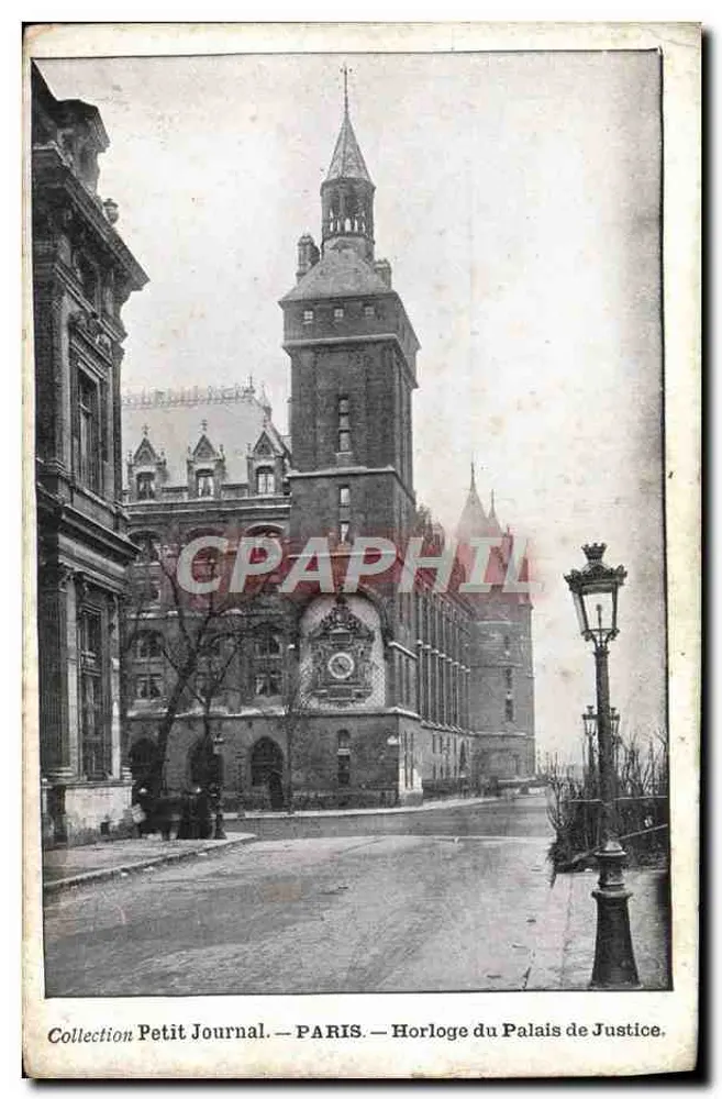 Uhr des Palastes der Gerechtigkeit — Paris — Sammlung Petit Journal - Vorderseite