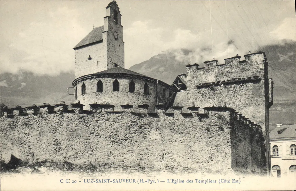 Luz-Saint-Sauveur (H.-Pyr.) — Die Templerkirche (Ostseite) — C.C. 20 - Vorderseite