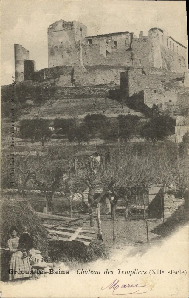 Gréoux-les-Bains: Schloss der Templer (12. Jahrhundert) — Verlag: Grégoire & Cie, Nr. 104 - Vorderseite