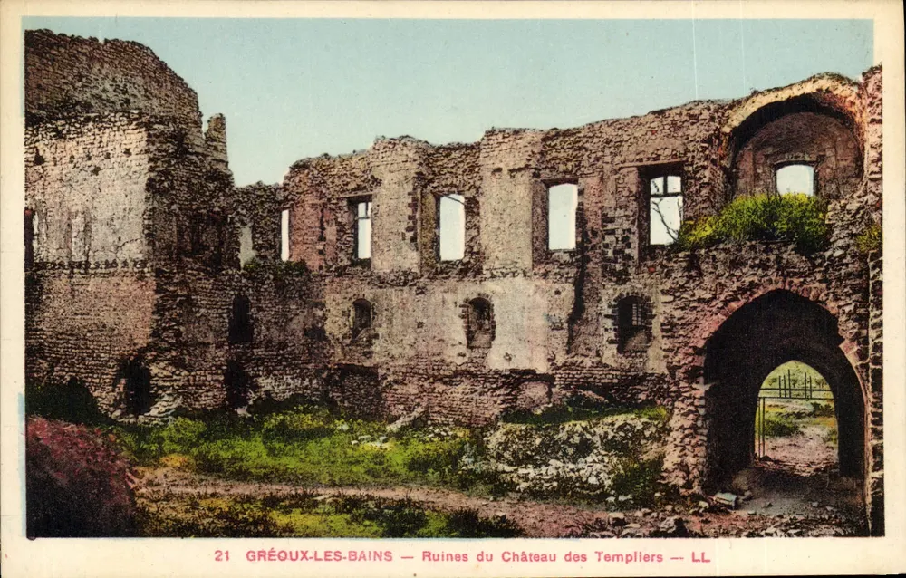 Gréoux-les-Bains — Ruinen des Schlosses der Templer — LL - Vorderseite