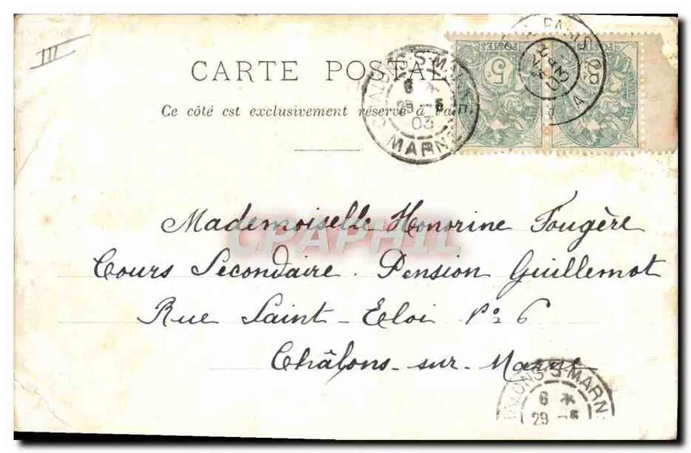 Sanatório de Lay-Saint-Christophe, perto de Nancy — Imp. BARBIER & PAULIN, Nancy - Verso