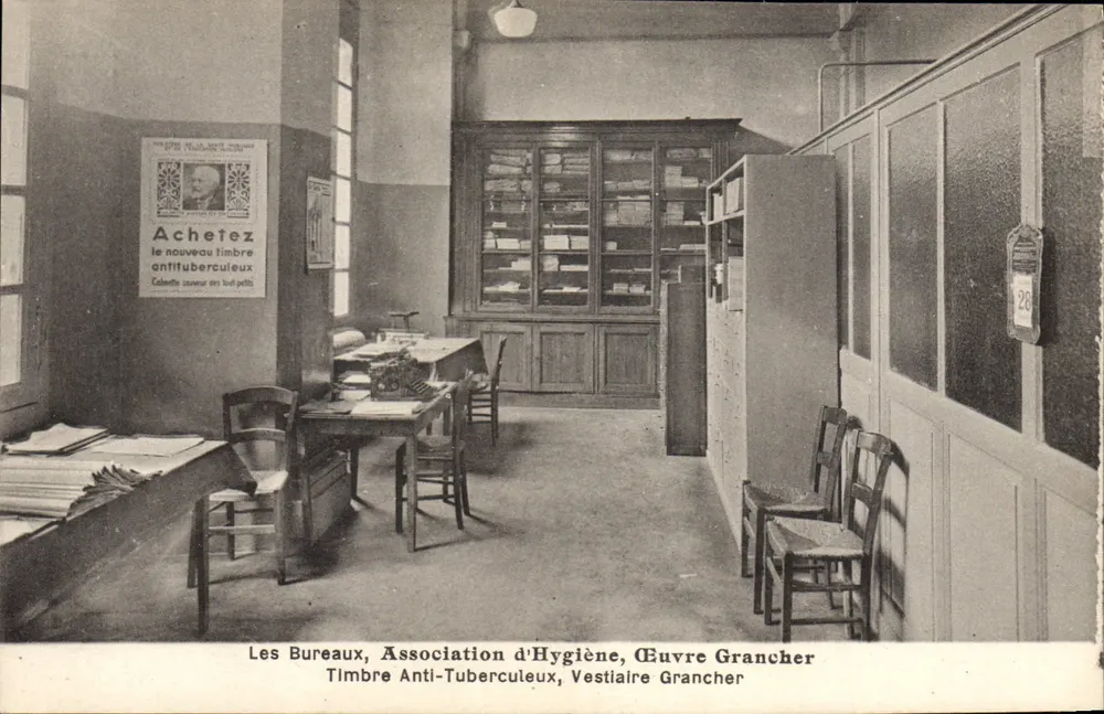 Büros der Hygienevereinigung, Grancher Werk — Tuberkulose-Stamp — Verleger: A. Dolbeau, Le Mans - Vorderseite