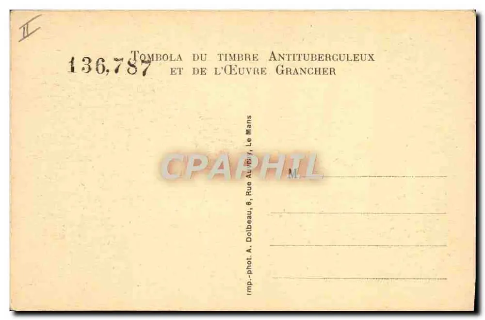 Sanatorium von Parigné-l'Évêque — Eingang zum Sanatorium — Verein für soziale Hygiene und Tuberkulose-Prävention der Sarthe - Rückseite