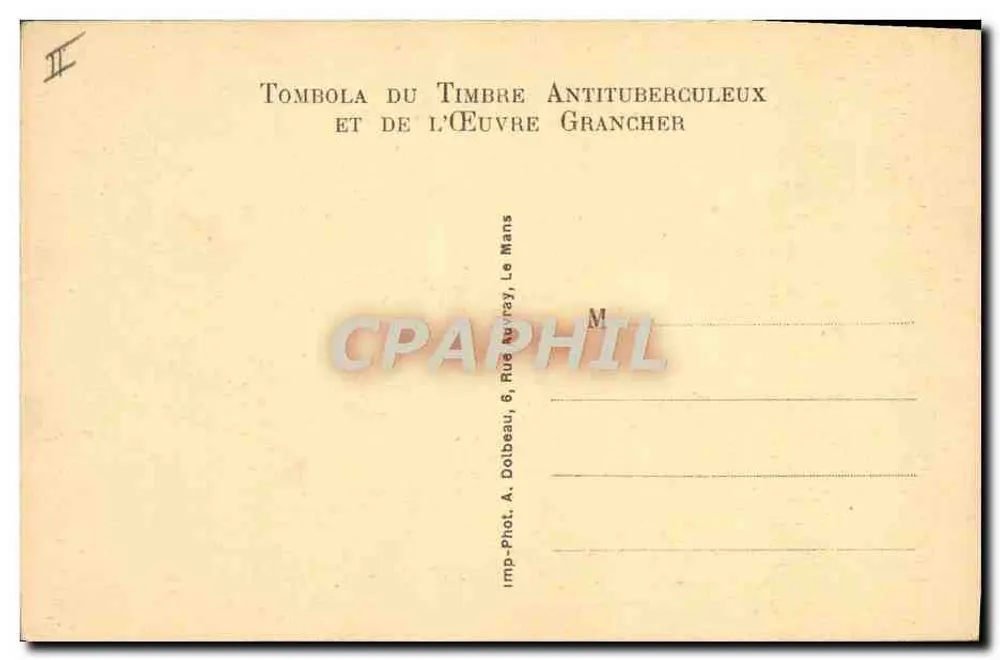 Sanatório de Parigné-l'Évêque (Sarthe) — Cozinha — Associação de Higiene Social e Prevenção Antituberculosa da Sarthe - Verso