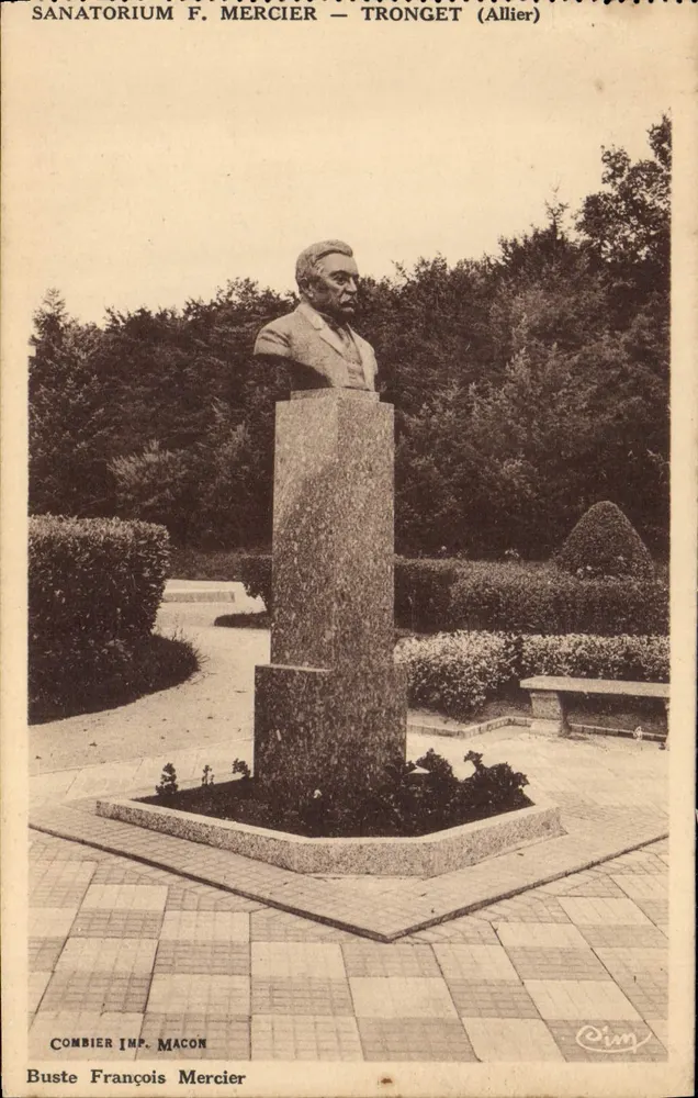 Bust des François Mercier — Sanatorium F. Mercier — Tronget (Allier) — Combier Druckerei Macon - Vorderseite