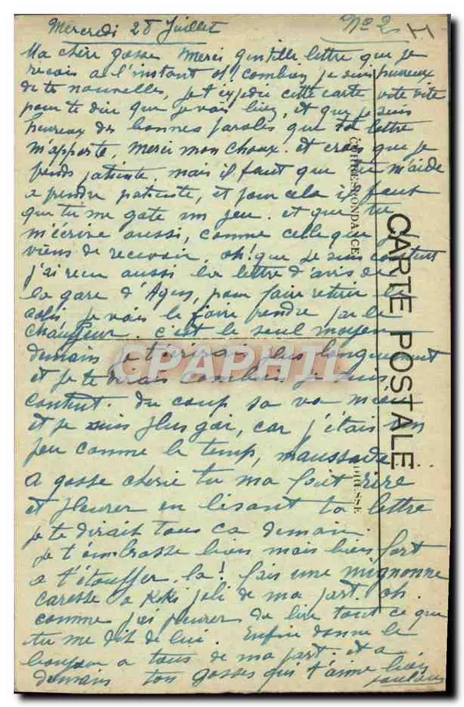 Sanatorium de Monbran — Westseite und Turm — Verlag: Ansichtskarte - Rückseite