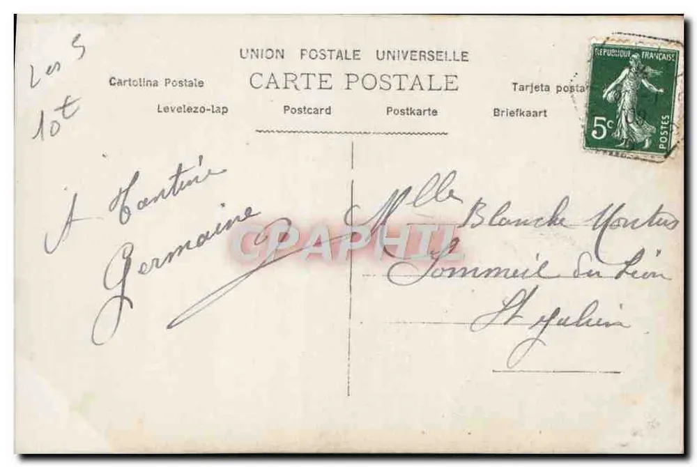 Garten Szene — Lyrischer Text — AN Paris, n°745 - Rückseite