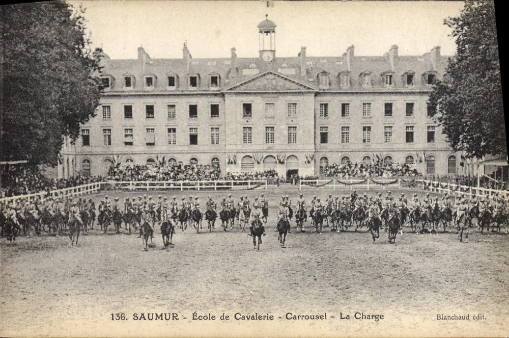 Saumur - Reiterschule - Karussell - Die Attacke - Verlag Blanchaud - Vorderseite