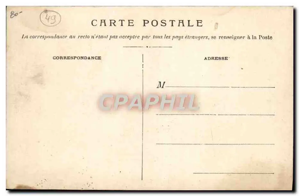 Salto de um cavaleiro em um cavalo — editor Fot. Blanchaud, Saumur - Verso