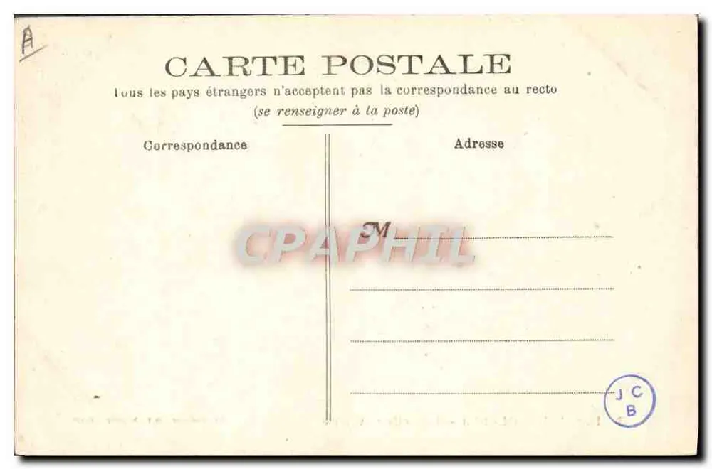 Saumur (M.-et-L.) — Schule der Kavallerie — Fr. Voeleker, phot. Saumur, abgelegt - Rückseite