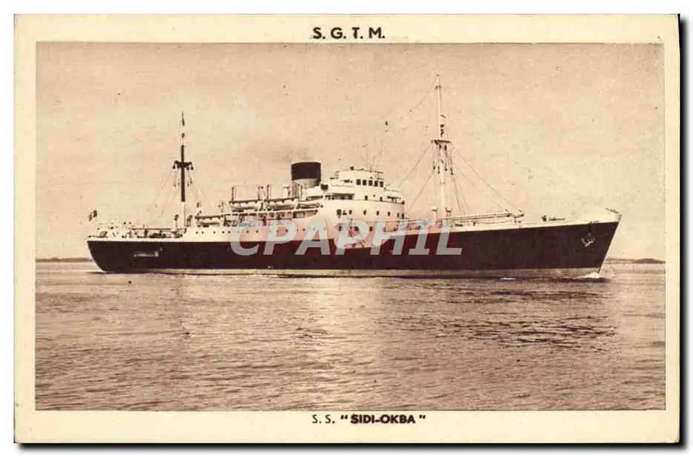 N.S. "SIDI-OKBA" — navio da S.G.T.M. — editor S.G.T.M. - Frente
